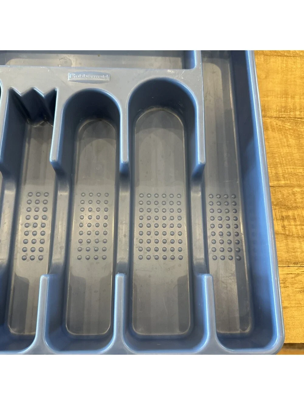 Vintage Rubbermaid Cutlery Organizer Flatware Blue 1994 Heavy Plastic 2925